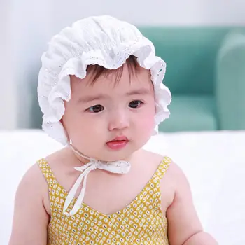 Naujas Baby Girl Nėrinių Princesės Skrybėlę Vasaros Skrybėlę Dangtelis Variklio Dangčio Naujagimių Fotografijos Rekvizitai