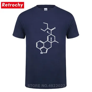 Naujausias Geometrinis LSD Spalvos Molekulės vyriški Marškinėliai Medvilnė Vyras O-Kaklo Marškinėliai Atsitiktinis Trumpas Rankoves Hombre Marškinėlius Camisetas