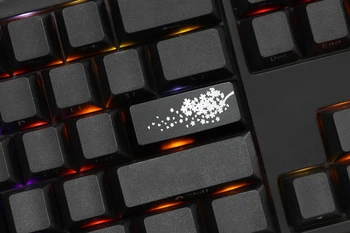 Naujovė Blizgesį Per Keycaps ABS Išgraviruotas Shine-Per sakura juoda raudona užsakymą mechaninė klaviatūra įveskite naikinimo