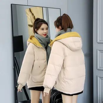 Naujų 2020 m. žiemą šiltas kailis Moterų paltas kamšalu trumpas moterų Slim Parker striukės moterų Žemyn striukė medvilnės drabužiai, paltai
