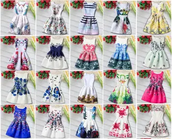 Naujų Mergaičių Suknelė Princesė Merginos Retro Modelio Suknelė Korėjos Mergaičių Drabužių 32 Stilius 4~12 Y
