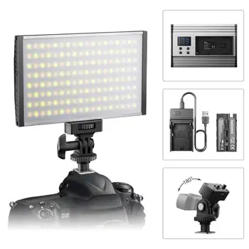 Neewer LED Vaizdo Šviesos Kolegijos Fotoaparatas/Vaizdo kamera Vaizdo Užpildyti Apšvietimas,160 SMD Led, Bi-color 3200K-5600K,Ultra Plonas Anoduoto Aliuminio