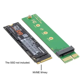 NGFF M-key M klavišą M. 2 NVME AHCI SSD į PCIe PCI-E 3.0 1x x1 Vertikalus Adapteris XP941 SM951 PM951 960 EVO SSD