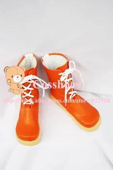 Pagal užsakymą pagaminti orange Yuffie Batai batai iš Final Fantasy Cosplay