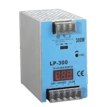 Paprastas montavimas, didelis patikima 220v, 12v din bėgelio maitinimo šaltinis LP-300-12 300W 12V 25A skaitmeninis rodyti įtampa