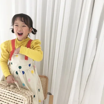 Pavasario 2021 Korėjos Stiliaus Vaikus, Drabužiai Vaikams Mergaitėms Mielas Balionas Spausdintas Suspender Medvilnės Suknelė, Mados, #9345