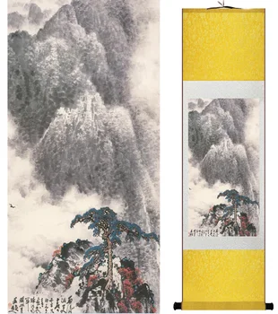 Peizažas Namų Biuro Apdailos Kinijos pažymėkite tapybos kalnų ir Upių paintingPrinted painting042412