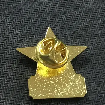Pigūs 3D Auksas Blizga Žvaigždžių Stilius Atlapas Pin su Logotipu