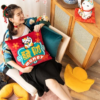 Pilnavidurės apdailos pagalvę džiaugsmo Kinų tradicinio siuvinėjimo pagalvėlių, sofos, kėdės, patalynė