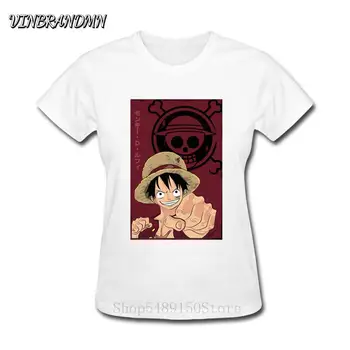 Piratų Karalius Vasaros Medvilnės Marškinėlius Karšto Pardavimui, Anime One Piece Luffy Animacinių Filmų Tees Aukštos Kokybės Moterų Brand T-Marškinėliai Cool Camiseta
