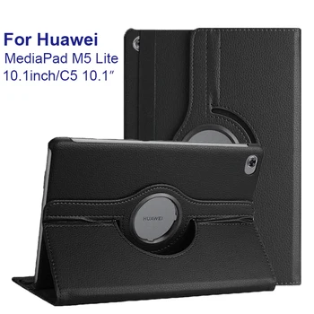 Planšetinio kompiuterio Atveju, Huawei MediaPad M5 lite 10 BAH2-W19/L09/W09 PU Odos Lankstymo Litchi Stiliaus Padengti MediaPad M5 lite 10.1 Atvejais