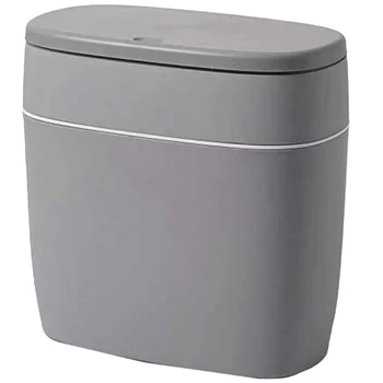 Plastikinės Šiukšliadėžės su Dangteliu,10L/2.6 Litrų Šiukšlių dėžė,Moderni Atliekų Krepšelio Plonas Šiukšlių Skardinės Vonios kambarys