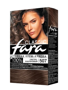 Plaukų dažų patvarios kremas plaukų dažų Fara Klasikinis 507 šviesos kaštonų 115 ml