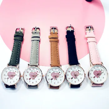Ponios Žiūrėti Mados Atsitiktinis Diržas Laikrodžiai Paprasta Ponios Išskirtinį Mažas surinkti Širdį-per Kvarciniai Laikrodžiai Šviečiantys Žiūrėti