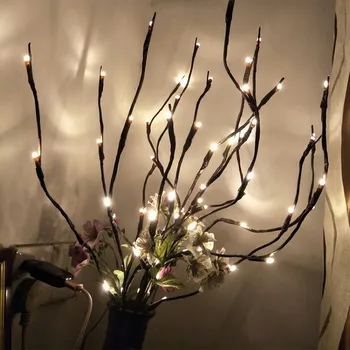 Populiariausi LED Gluosnio Šakos Lempos Gėlių Šviesos 20 Lemputes Namuose Kalėdų Vakarėlį Sodo Dekoro Paramos Didmeninė ir Dropshipping