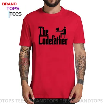 Prekės Programuotojas, programavimo T-shirt šukuotinės medvilnės marškinėliai vyrams trumpomis rankovėmis Codefather atsitiktinis geek Vyrų marškinėliai plius mados tee