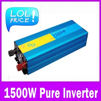 Pure Sine Wave power inverter 1500w DC 12V AC 220V saulės energijos nemokamas pristatymas