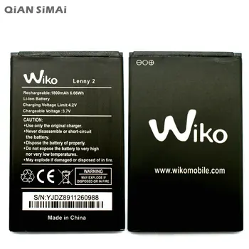 QiAN SiMAi 1800mAh Aukštos Kokybės Mobilus Telefonas Pakeitimo Li-ion Baterija Wiko Lenny 2 + Sekimo Kodas