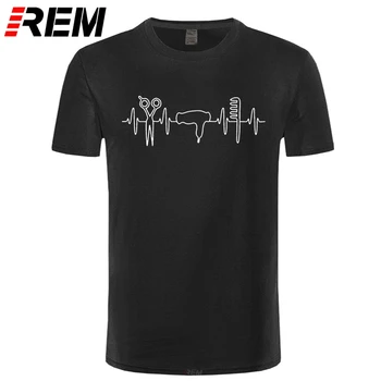 REM širdies Plakimas Kirpykla T Marškinėliai Vyrams Cool Plaukų Atspausdinta Marškinėliai trumpomis Rankovėmis Medvilnės Kirpykla T-shirts