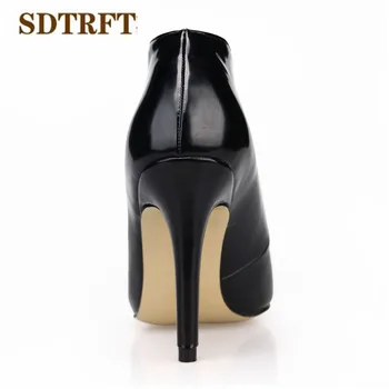 SDTRFT Stiletto seklių burną 10cm plonas aukštakulnį seksualus Crossdresser batus moteris Nurodė, Kojų šalis siurbliai Plius:35-41 42 43