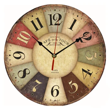 Sieninis Laikrodis Europos Stiliaus Turas 30cm Sieninis Laikrodis Medinių Namų Biuro Dekoras, Dovana už Miegamasis, Gyvenamasis Kambarys