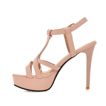 Smirnova vasaros 2018 populiarus karšto pardavimo vientisos spalvos moterų sandalai stiletto kulniukai juoda balta rožinė vestuvių batai