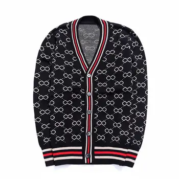 Socialinės interneto garsenybių stilius rudens ir žiemos paltai vyrų han edition v-kaklo mezgimo megztinis džemperis cardigan vyrų mados, ugdyti