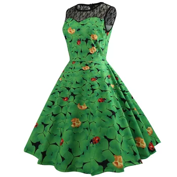 Suknelės žalios spalvos saint patrick ' s day suknelė atsitiktinis laimingas laimingas šalis drabužius merginos meilės elegantiškas 2020 mados klubas atsitiktinis