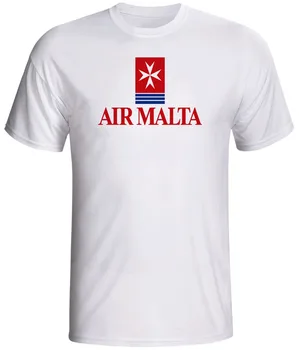T Marškinėliai Mados 2018 aviakompanija air malta marškinėliai retro vintage Apvalios Kaklo Drabužiai