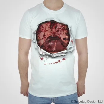 T Marškinėliai Mados 2019 Kraujo ir Drąsos Helovinas T-shirt Siaubo Zombie Marškinėlius Hopital Top Kostiumas Organų marškinėliai