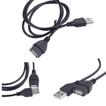 USB 2.0 Kabelis Vyrų ir Moterų Duomenų Sinchronizavimo USB 2.0 Extender Laidas ilgiklis USB prailginimo Kabelis Super Greitis 80/150cm