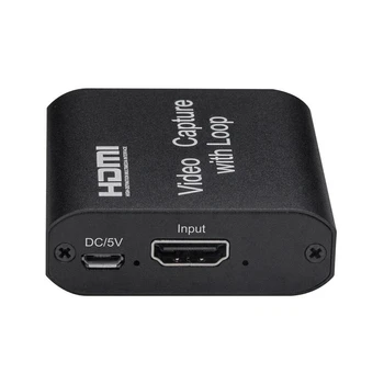 USB 2.0 Video Capture Card su Kilpa Paramos 4K Įvestis Diktofonas Langelį Žaidimas Įrašyti Live Transliacijos Transliacijos