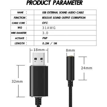 USB, 3,5 mm Ausinių ir Mikrofono Lizdą, o Adapteris su 3,5 mm Combo Aux Stereo Konverteris, skirtas laisvų Rankų įrangos 