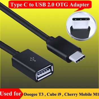 USB-C 3.1 C Tipo Male į USB 2.0 Kabelis, OTG Adapterio Vyšnių Mobiliojo M1 , Kubo i9, Doogee T3 Adapteriai