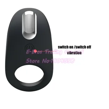 USB Įkrovimo 7 Vibravimo Režimą Gaidys Žiedas Silikoninis Varpos Žiedas Vibratorius Erotiniai Žaislai Vyrams Vyrų Masturbator