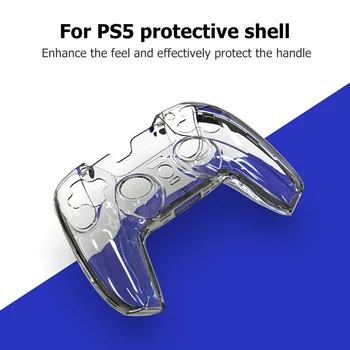 Už PS5 Sunku Išvalyti PC Atveju DualSense Apsauginį Korpuso Dangtelį, su Nykščio Spaustuvai, skirti 