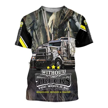 Vasaros Mados Be Kenworth Sunkvežimių Spalvinga Vyrai, O-kaklo marškinėliai 3D Spausdinimo Vyrų/Moterų Laisvalaikio T-shirt Paplūdimio Šortai Tankai S-239