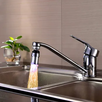 Virtuvės Kriauklė 7Color Pakeisti Vandens Karti Vandens Srovė LED Dušo Maišytuvas Čiaupų Šviesos