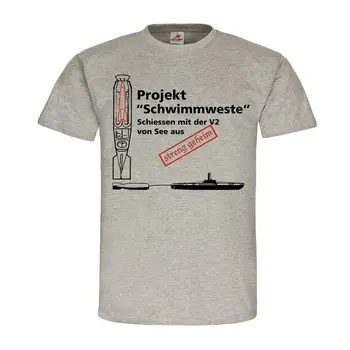 Visiškai Nauja, Trumpas Rankovėmis Medvilnės Spausdinti Vyrų Marškinėliai Schwimmweste U-Boot Rakete Jūrų Geheim V-Waffe Schiebenbulk T Shirts