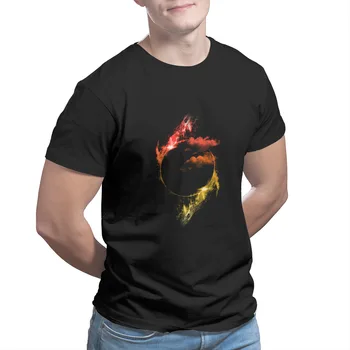 Vyriški T-shirt Gaisro blackhole Spausdinti Juoda Vintage Tshirts 38118