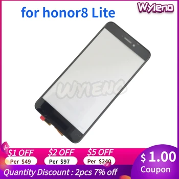 Wyieno 10vnt/Daug Huawei P8 / P9 Lite Už Garbę 8 Lite Touch Screen Jutiklis Skydelis skaitmeninis keitiklis 5.2 Colių