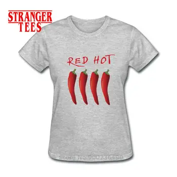 Čili Daržovių Juokingi Marškinėliai Raudonos Paprikos Dizaino Hipster Marškinėlius Karšto Aštraus Maisto Muzikos Grupė Streetwear iš Anksto Medvilnės Marškinėliai moterims