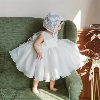 Šalis Ir Vestuvių Merginos Nėrinių Suknelė Princesė 1-ojo Gimtadienio Kūdikių Suknelė Mergina Kūdikių Krikšto Suknelė Bamblys Merginos Kamuolys Suknelė