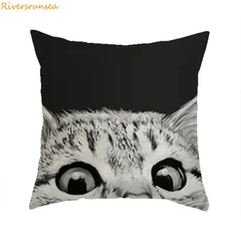 Šiaurės ins pagalvės cute cute kačių, triušių, apkabinti užvalkalas namų dekoro sofa-lova, kėdė, juosmens pagalvė