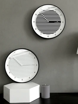 Šiaurės Paprastas Laikrodis Sienos Kambarį Modernus Dizainas Išjungti Virtuvės Apvalus Sieninis Laikrodis Kūrybos Minimalistinis Namų Puošybai AA50ZB