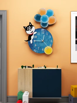 Šuo Tyli Judėjimo Sieninis Laikrodis Lipdukas Priedai 3d Modernaus Dizaino Sieninis Laikrodis Vaikai Dideli Reloj De Sumalti Kambarį Apdailos BW50WC
