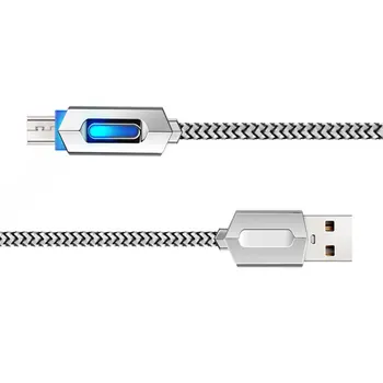 1 Metrų LED USB Įkroviklio Laidą Nailono Tinklelio Laidą Įkrovimo Duomenų Perdavimo Perdavimo Sinchronizuoti Telefono Kabelis Tinka Android