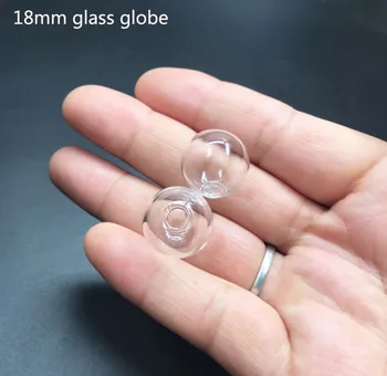18mm, skaidraus stiklo pasaulyje burbulas, norinčių butelis 5mm skylę kamuolys Stiklo buteliukas pakabukas 