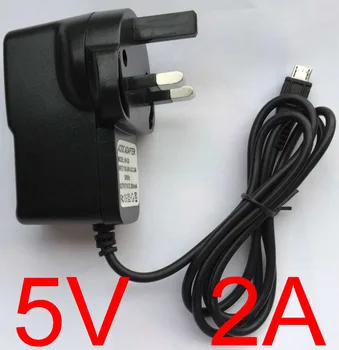 1PCS 5V 2A AC 100V-240V Aukštos kokybės DC 2000mA Micro USB Įkroviklio Tablet PC Power Adapter Tiekimo UK kištukas