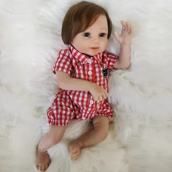 20 Colių 50cm Minkšto Silikono Atgimsta Mergina Lėlės Įsišaknijusi plaukų Graži Mergina Baby Doll Mažylis Mielas Gimtadienio Dovana